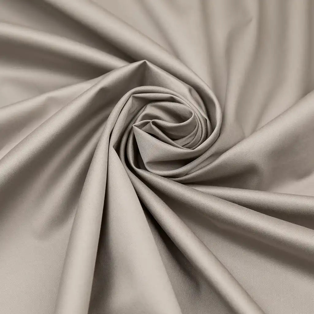 Mako Satin Material in der Farbe Taupe