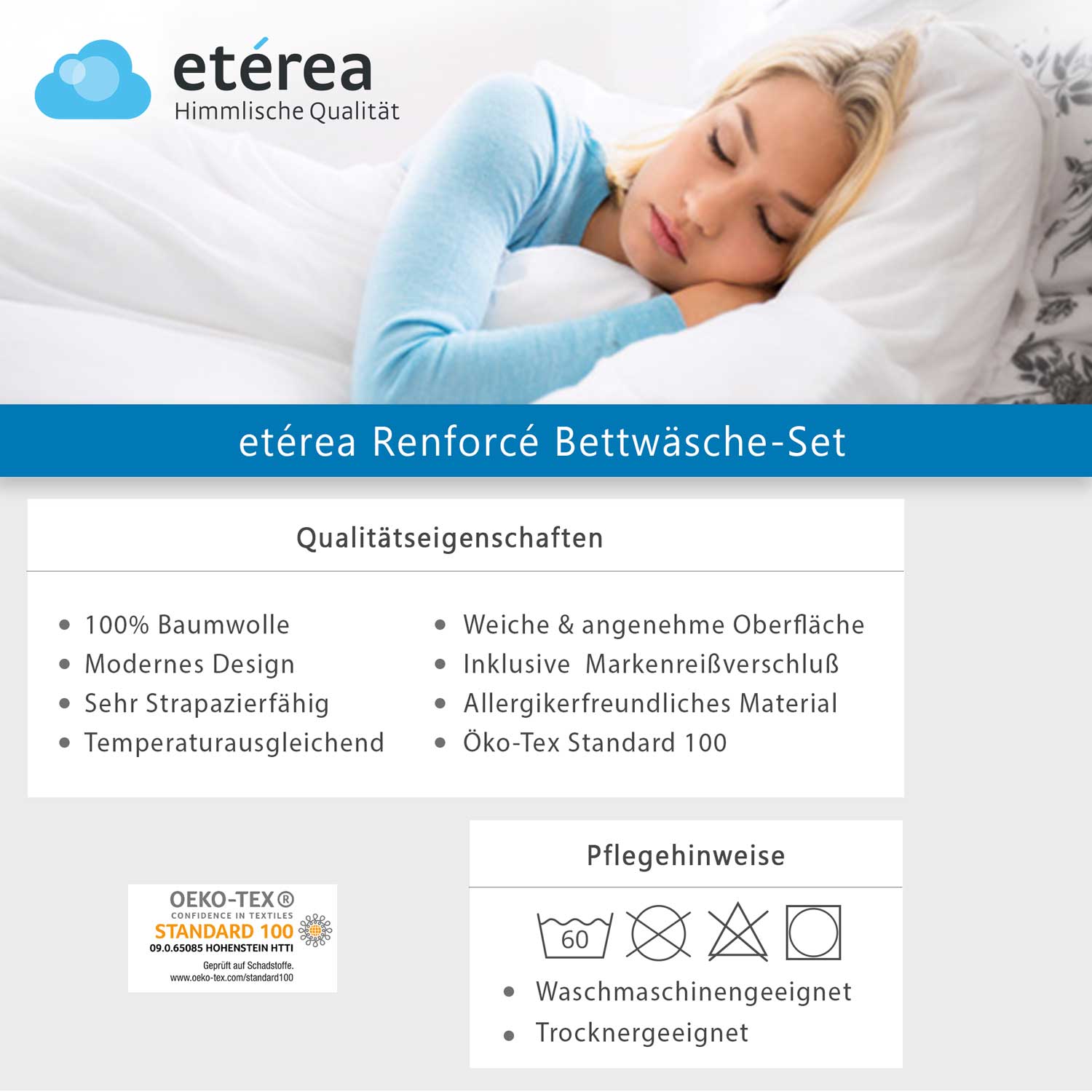 etérea Microfaser Bettwäsche Pusteblume Beige