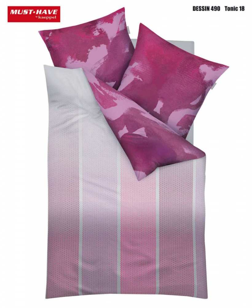 Kaeppel Satin Bettwäsche Tonic Pink 155x220 cm + 80x80 cm