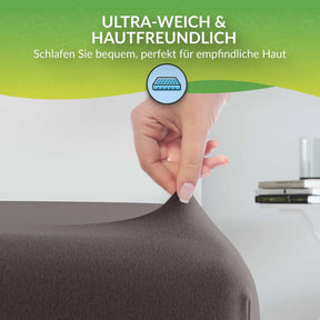 etérea 2 Stück Comfort Jersey Spannbettlaken 90x200 - 200x200 cm