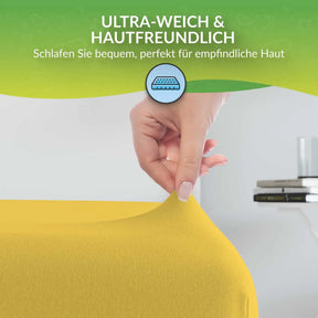 etérea 2 Stück Comfort Jersey Spannbettlaken 90x200 - 200x200 cm