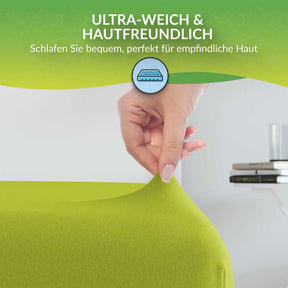 etérea 2 Stück Comfort Jersey Spannbettlaken 90x200 - 200x200 cm