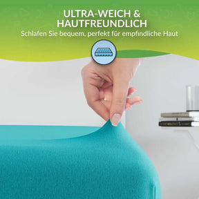 etérea 2 Stück Comfort Jersey Spannbettlaken 200x220 cm