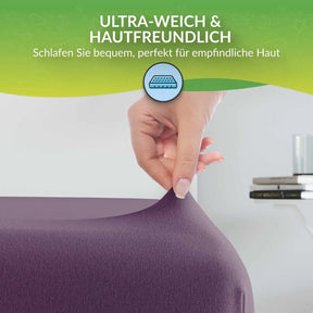 etérea 2 Stück Comfort Jersey Spannbettlaken 200x220 cm