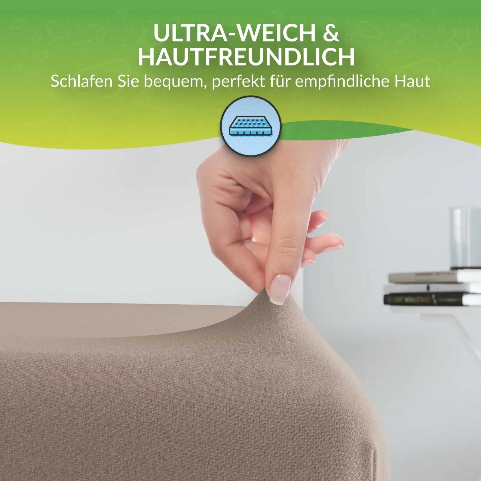 etérea 2 Stück Comfort Jersey Spannbettlaken 90x200 - 200x200 cm