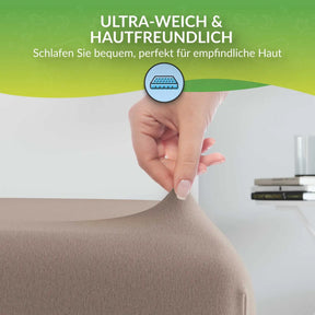 etérea 2 Stück Comfort Jersey Spannbettlaken 80x160 - 80x180 cm