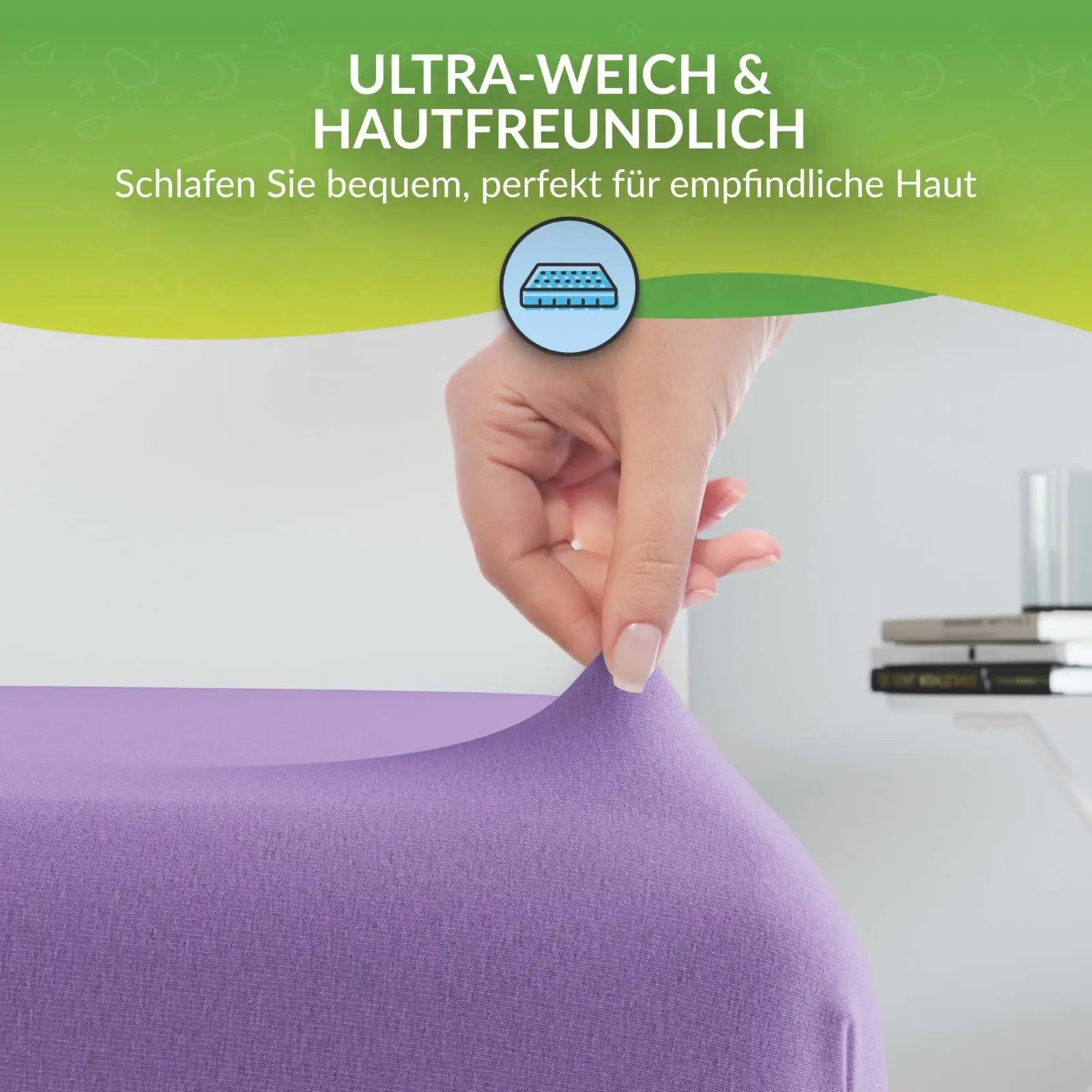 etérea 2 Stück Comfort Jersey Spannbettlaken 90x200 - 200x200 cm