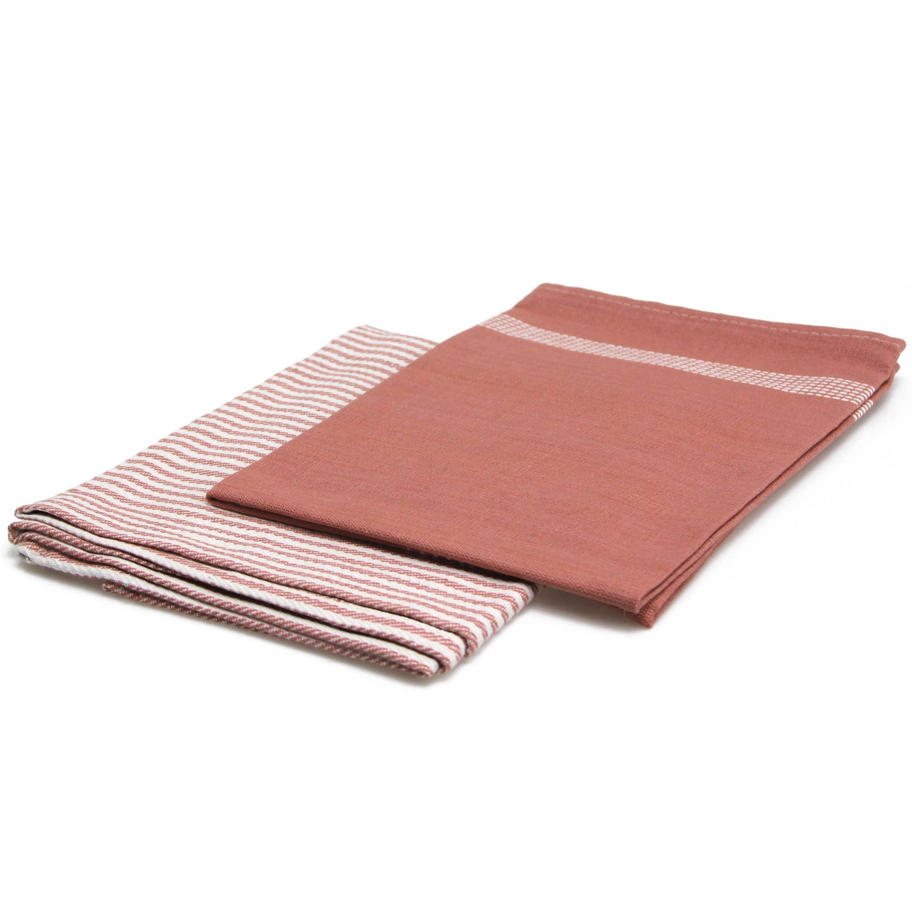 Sterzbachs 20er Set Geschirrtücher Baumwolle Design Streifen Uni 240 GSM 50x70 cm Rosa