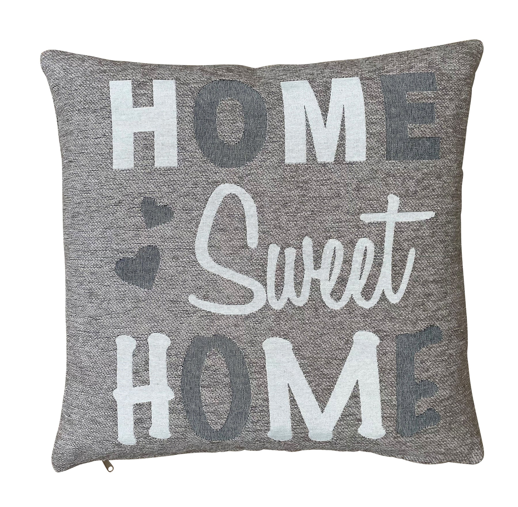 Hossner Heimtex Home Sweet Home Jaquard Kissenhülle Mit Schriftzug 45x45 cm