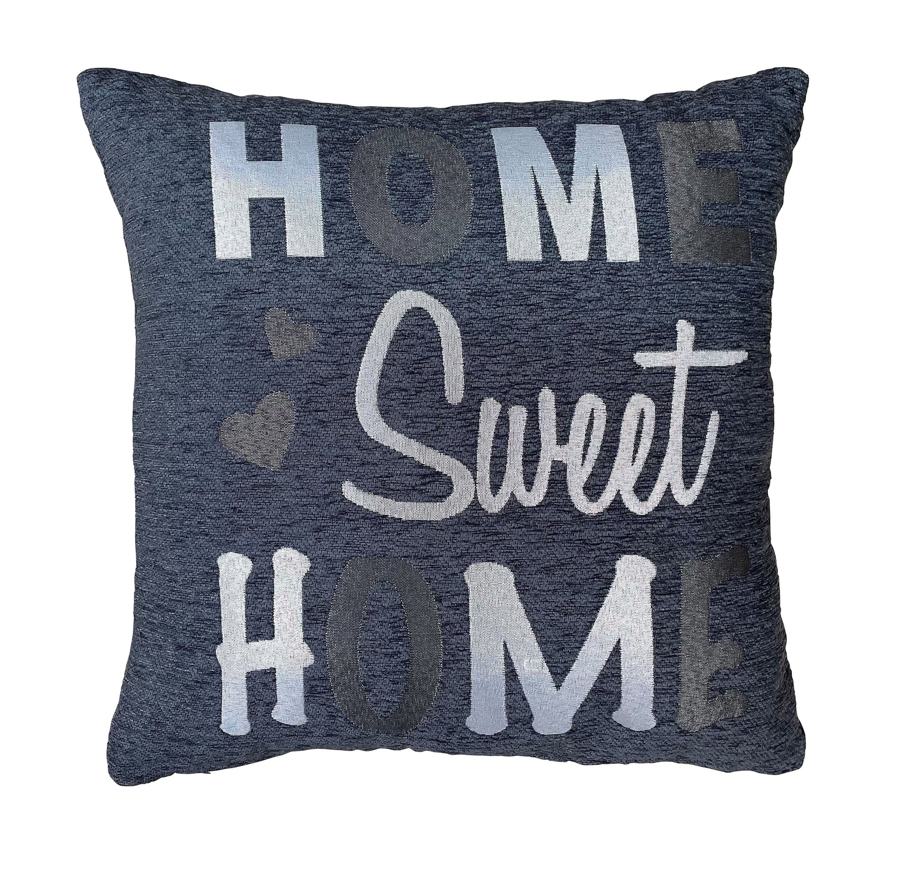 Hossner Heimtex Home Sweet Home Jaquard Kissenhülle Mit Schriftzug 45x45 cm