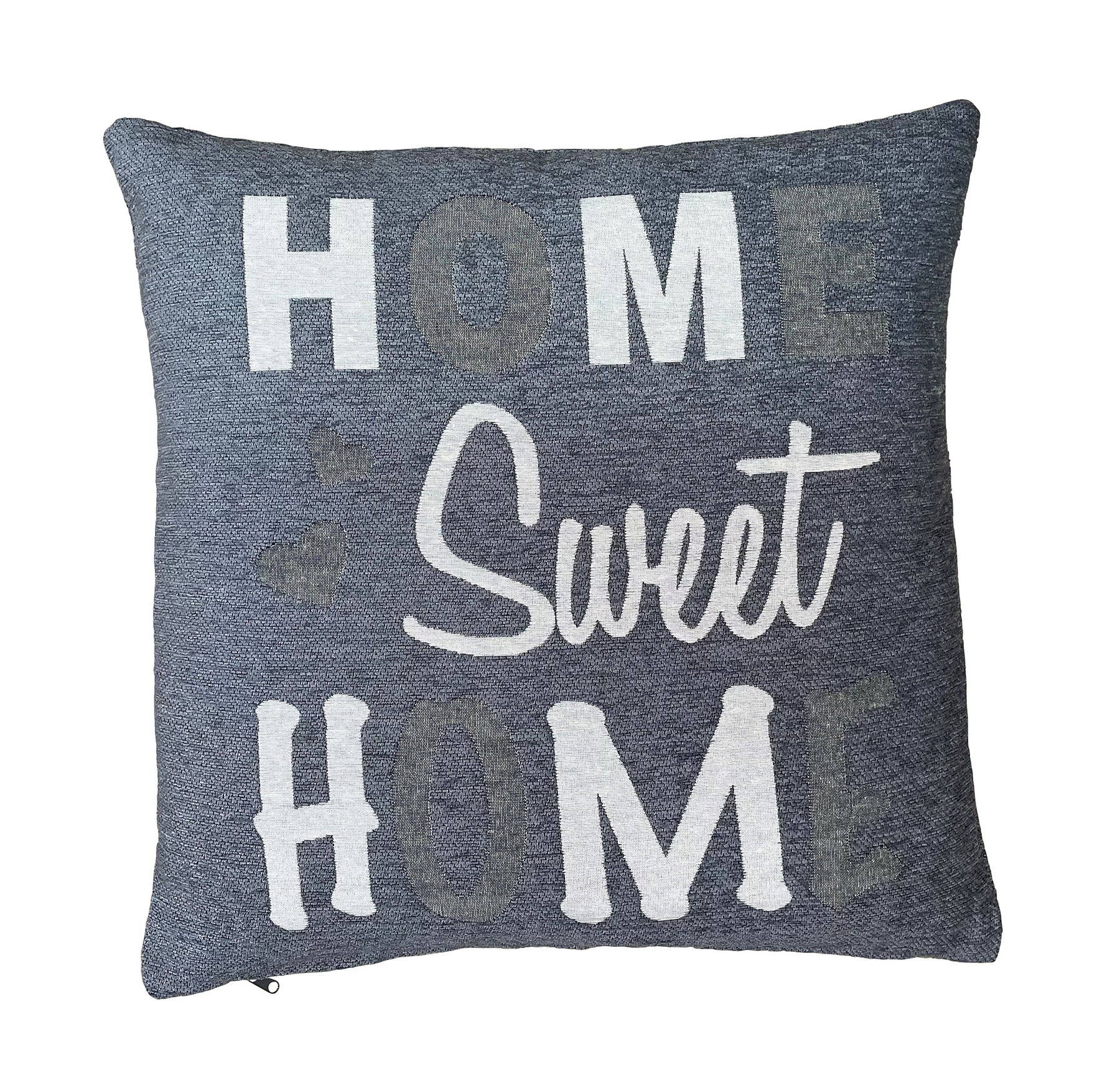 Hossner Heimtex Home Sweet Home Jaquard Kissenhülle Mit Schriftzug 45x45 cm