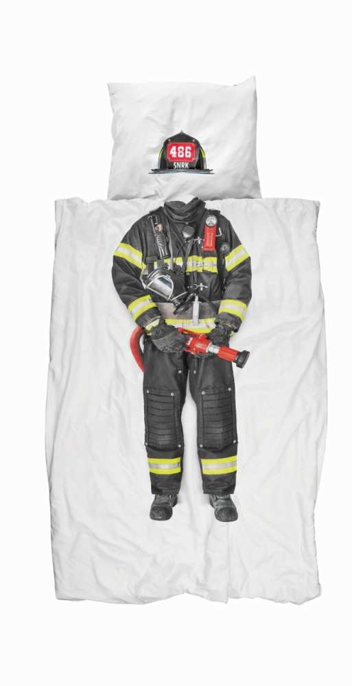 Snurk Kinder Baumwolle Bettwäsche Feuerwehr