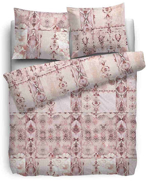 HnL Satin Bettwäsche Tory Ornamente Rose 135x200 cm + 80x80 cm