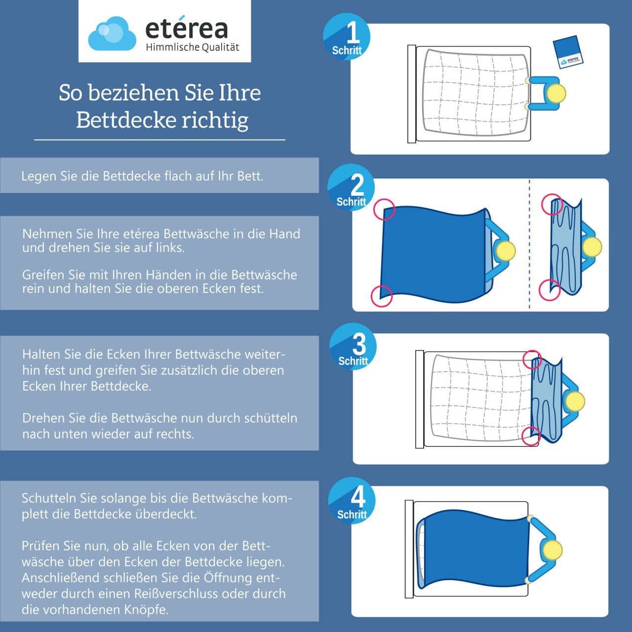 etérea Renforcé Bettwäsche Blockberry Grau und Blau